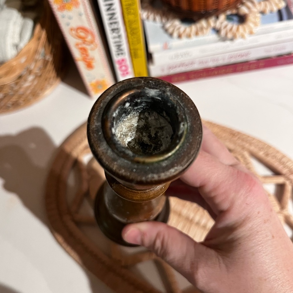 Vintage Wooden Candle Holder - Picture 7 of 7